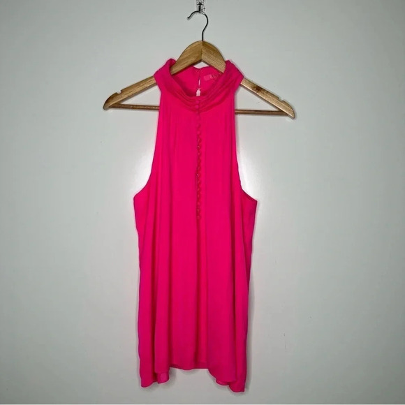 Lilly Pulitzer Hot Pink Kristine Halter Top Size Large - Picture 2 of 9